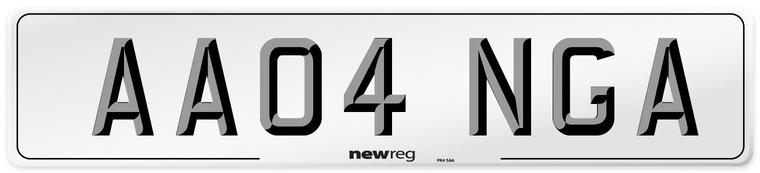 AA04 NGA Number Plate from New Reg